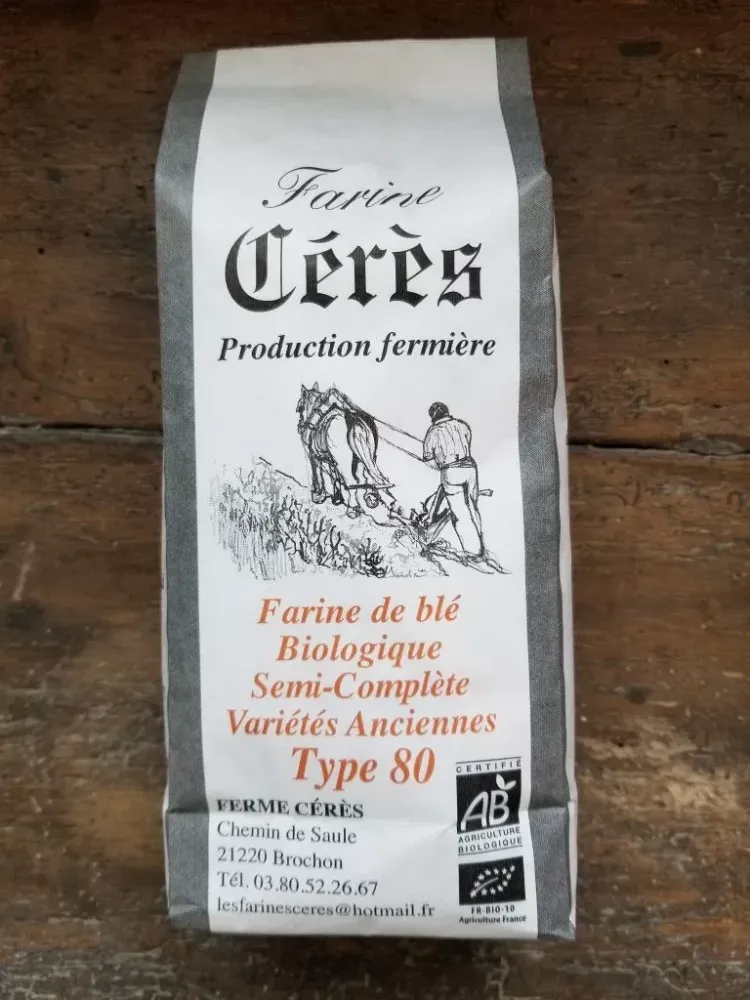 Farine de blé – Semi complète – T80 – Variétés anciennes